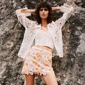 Zara Crochet Mini Skirt